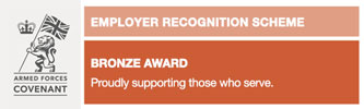 Logo: Armed Forces Covenant - Employer Recognition Scheme - Bronze Award